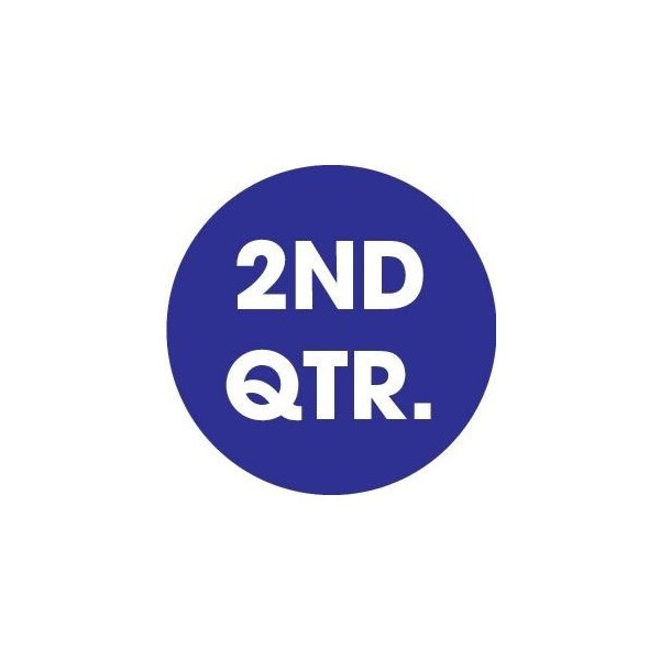 Decker Tape Products Label, DL6994 , CIRCLE LABEL 2ND QTR , 3" DL6994 - main